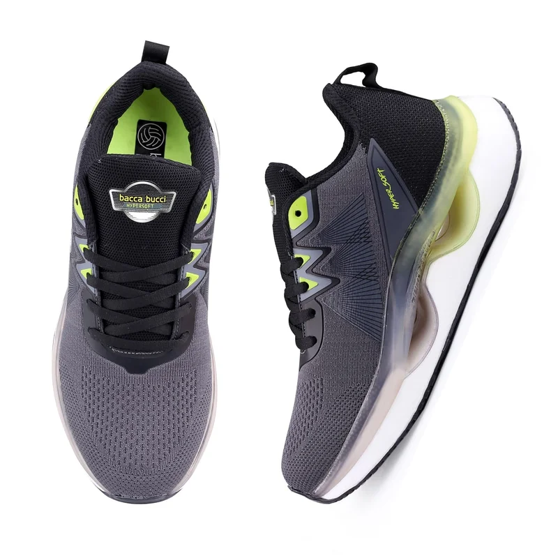 Bacca Bucci Grey Hypersoft Series Ultra-Rebounce Running Shoes for Men | Best Price UAE